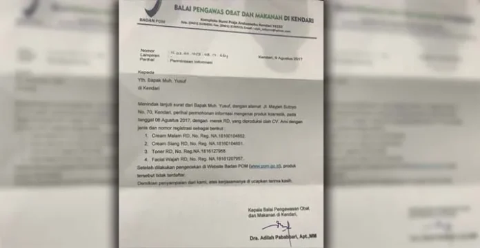 Ada Kosmetik Ilegal Beredar Warga Minta DPR Kota Desak BPOM Perketat Pengawasan Peredaran