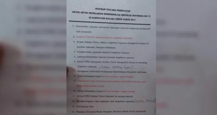 Susunan Acara Upacara HUT RI di Koltim Beda dengan Daerah Lain