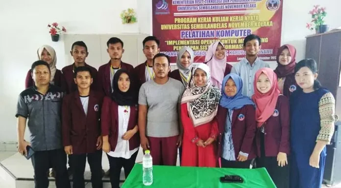 kkn_usn_kolakaa Jelang Penarikan, Mahasiswa KKN USN Kolaka di Konawe Gelar OpenSID