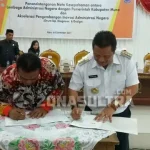 Pemda Muna dan LAN Teken MoU Akselerasi Pembangunan Inovasi Administrasi Negara Pemda Muna dan LAN Teken MoU Akselerasi Pembangunan Inovasi Administrasi Negara