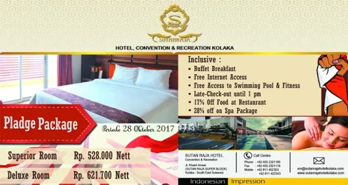 Nimati Pladge Package, Promo Kamar Murah di Hotel Sutan Raja Kolaka