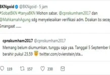 Pengumuman Seleksi Administrasi CPNS Kemenkumham Belum Dapat Diakses Pengumuman Seleksi Administrasi CPNS Kemenkumham Belum Dapat Diakses