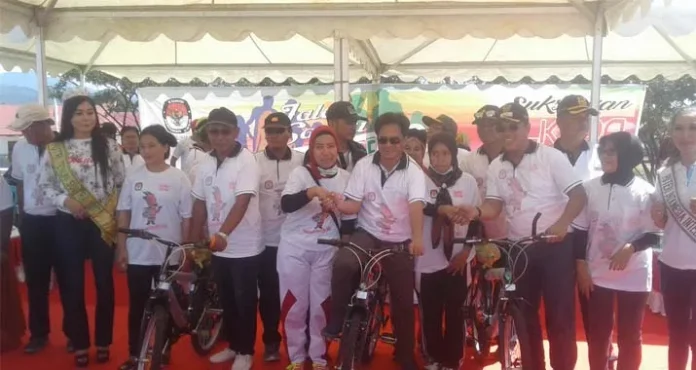 Tingkatkan Partisipasi Pemilih, KPUD Konut Gelar Gerak Jalan Santai