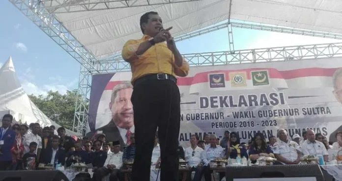 Nurdin Halid Ancam Kader Golkar Sultra yang Tak Dukung Pasangan Ali Mazi-Lukman Abunawas