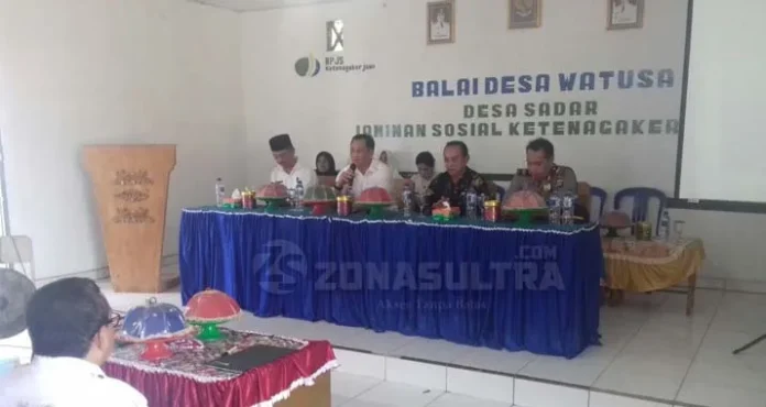 Desa Watusa Konawe Jadi Desa Sadar Jaminan Sosial Ketenagakerjaan