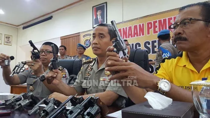 11 Unit Senjata Api Milik Anggota Polda Sultra Ditarik