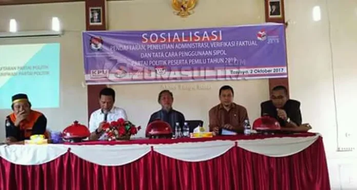 KPU Kolut Sosialisasi Penggunaan Aplikasi Sipol Kepada Parpol