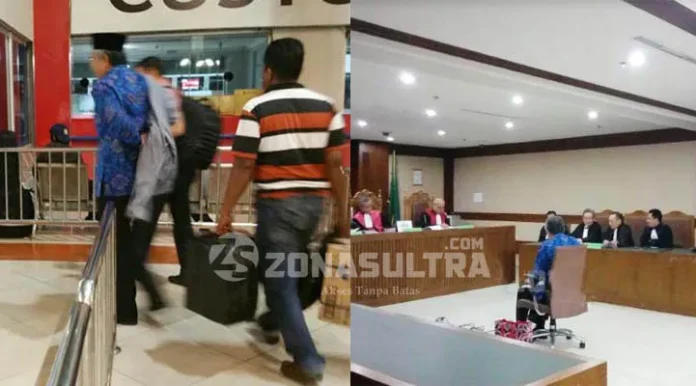 Hadiri Sidang, Nur Alam Kenakan Baju yang Sama Saat Pemakaman Ibunya