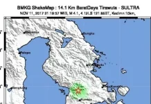 Gempabumi 4,1 SR Guncang Kolaka Timur Gempabumi 4,1 SR Guncang Kolaka Timur