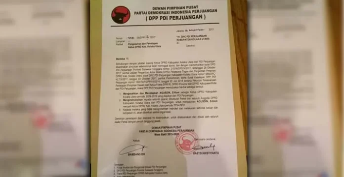dpc_pdip_kolut DPP Tunjuk Bobby Alimuddin Jabat Plh Ketua DPC PDIP Kolut
