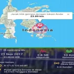 Tak Sampai 3 Jam, Dua Gempa Susulan Guncang Kendari Gempabumi 2,8 SR di Moramo, Guncangannya Terasa di Kendari