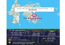 Tak Sampai 3 Jam, Dua Gempa Susulan Guncang Kendari Gempabumi 2,8 SR di Moramo, Guncangannya Terasa di Kendari