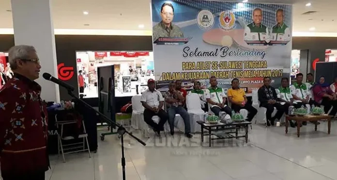 prmbukaan_kejurda_tenes_meja Ketua KONI Sultra Resmi Buka Kejurda Tenis Meja