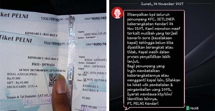 KFC Jetliner, kecelakaan jetliner kendari