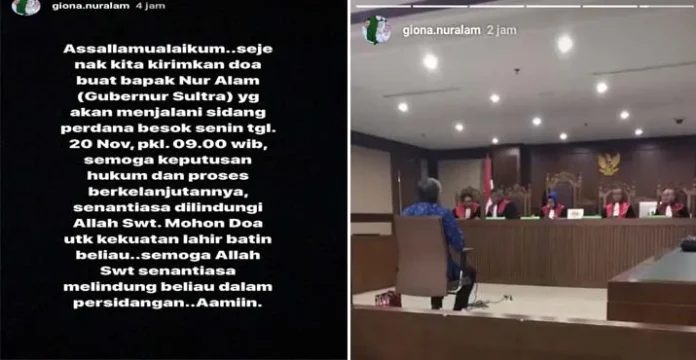 Ayahnya Sidang Perdana, Begini Harapan Giona Nur Alam