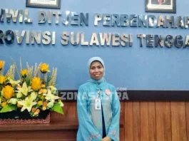 124 Satker Pengelola APBN Ikut Rakorda Ditjen Perbendaharaan Sultra Kepala Kantor Wilayah Direktorat Jenderal Perbendaharaan Negara (DJPBN) Provinsi Sulawesi Tenggara (Sultra) Ririn Kadariyah