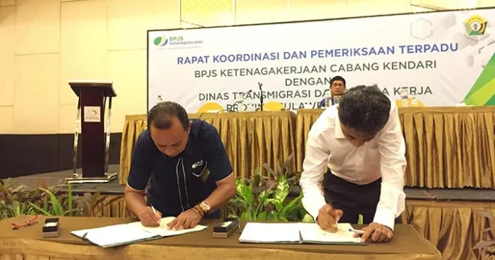 Perkuat Pengawasan Perusahaan di Sultra, BPJS Ketenagakerjaan Gandeng Distransnaker