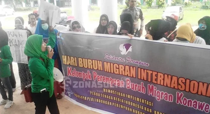 Solidaritas Perempuan Konawe Tuntut Perda Perlindungan TKI Dioptimalkan