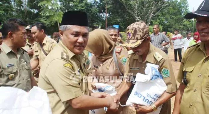 Bupati Konawe Launcing Penyaluran Bansos Rastra 2018