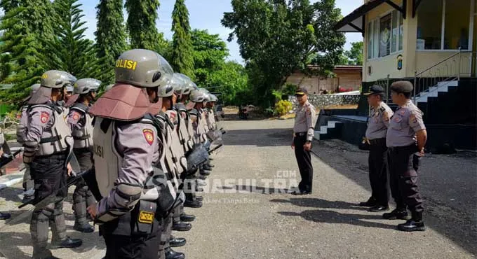 apel Amankan Tahapan Pendaftaran Cawali Baubau, Polres Buton Turunkan 29 Personil