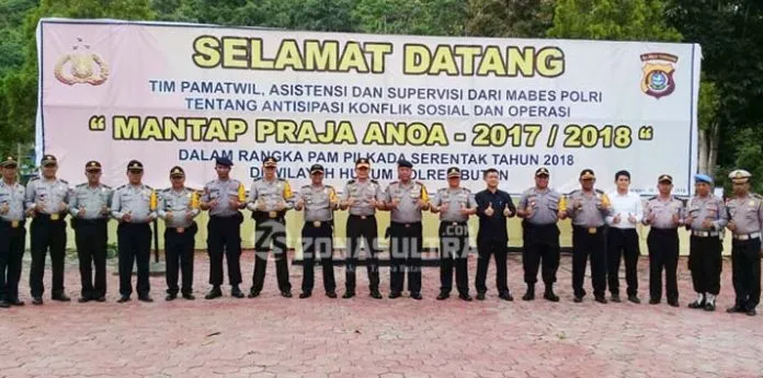 Cek Kesiapan Pengaman Pilgub, Tim Asistensi Mabes Polri Kunjungi Polres Buton