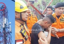 Sering Dipukuli Ayahnya, Siswa SMK di Kendari Ingin Bunuh Diri dengan Panjat Tower Sering Dipukuli Ayahnya, Siswa SMK di Kendari Ingin Bunuh Diri dengan Panjat Tower