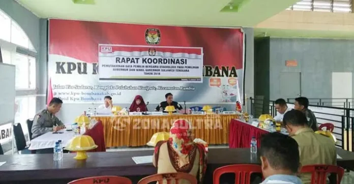 Tingkatkan Kualitas Daftar Pemilih, KPU Bombana Gelar Rakor Pembentukan PPDP