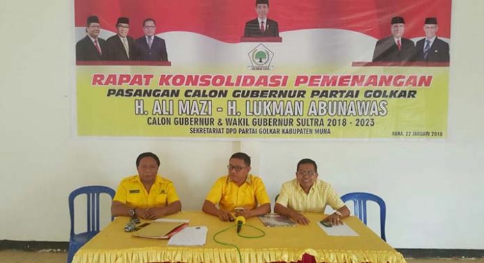 DPD II Golkar Targetkan Suara Aman Capai 40 Persen di Muna