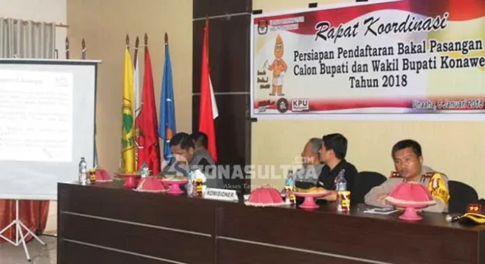 KPUD Konawe Mantapkan Persiapan Pendaftaran Calon Bupati