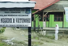 Siswa SMK 1 Watunohu Minta Guru yang Dipecat Kembali Mengajar SMK Negeri 1 Watunohu, Kecamatan Watunohu, Kabupaten Kolaka Utara (Kolut),