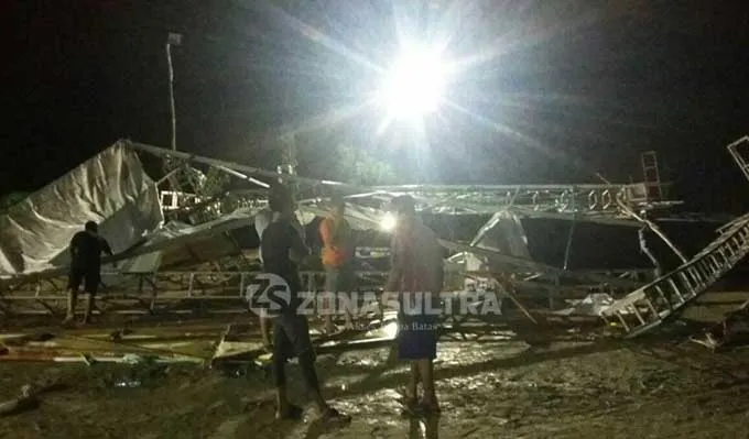 19 Rumah Rusak Parah, Panggung MTQ Ambruk Diterjang Angin Puting Beliung