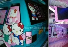 Intip Kerennya Angkot Bernuansa Hello Kitty di Kendari Intip Kerennya Angkot Bernuansa Hello Kitty di Kendari