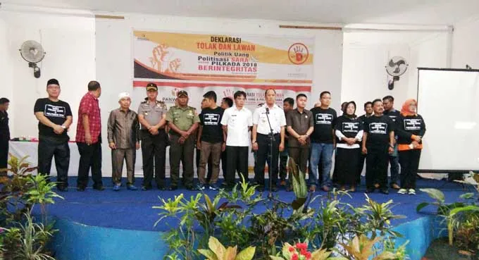 Buka Deklarasi Tolak dan Lawan Politik Uang, Ruksamin : UU Harus Ditegakkan