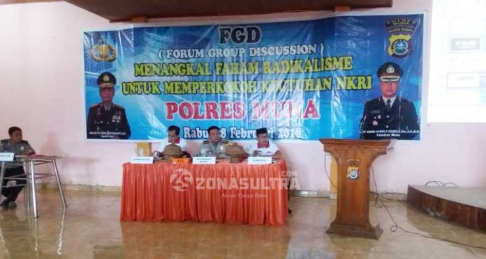 Tangkal Paham Radikalisme, Polres Muna Gelar FGD