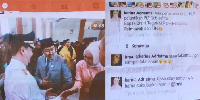 Postingan Istri Wali Kota Kendari Diduga Lecehkan Istri Cagub