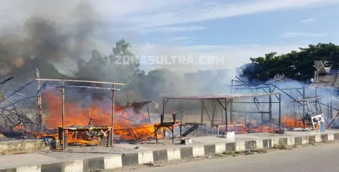 Dua Kios di MTQ Kendari Ludes Terbakar