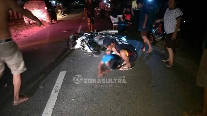 Tabrak Sapi, Tiga Pengendara Motor di Konut Sekarat