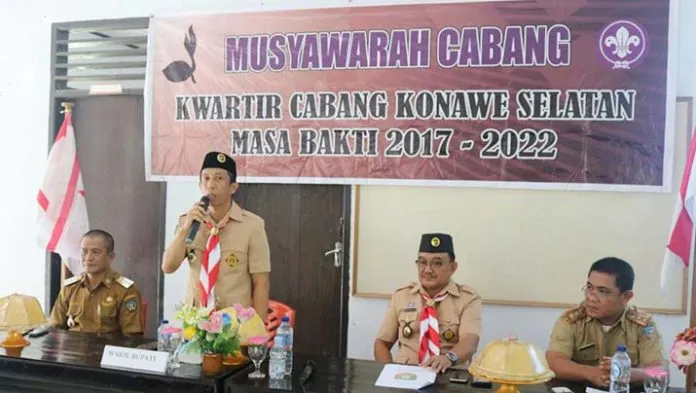 Terpilih Jadi Ketua Kwarcab, Arsalim Janji Bangun Pramuka Konsel