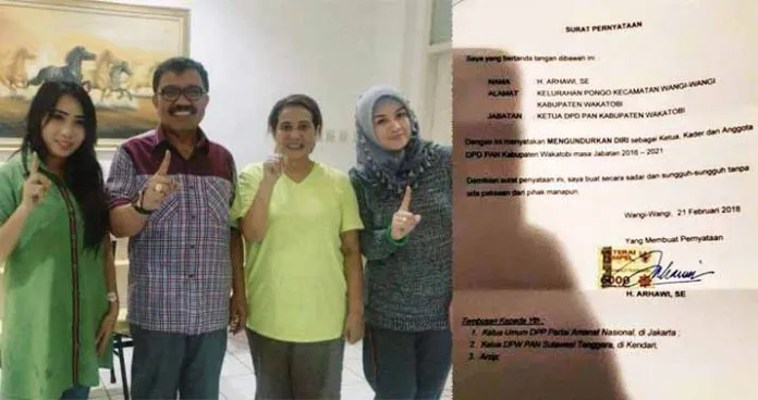 pan_wakatobi Beredar Surat Pengunduran Diri Arhawi dari Ketua DPD PAN Wakatobi