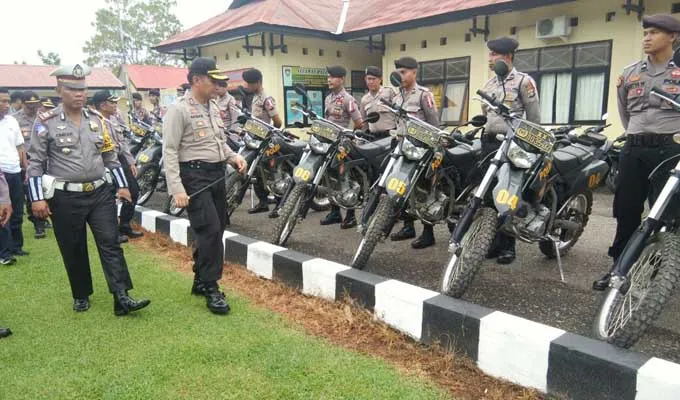 Persiapan Pengamanan Kampanye, Kapolres Konawe Cek Kelengkapan Dinas Personel