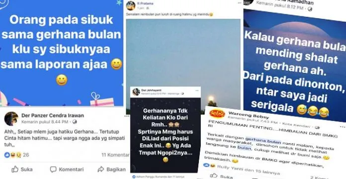 status_netizen Gerhana Bulan dan Status Kocak Netizen
