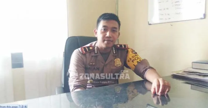 Ipda_Brian_Wicaksono Kepala Kepolisian Sektor Lasolo, Kecamatan Lasolo, Kabupaten Konawe Utara (Konut), Sulawesi Tenggara (Sultra), Inspektur Dua (Ipda) Brian Wicaksono
