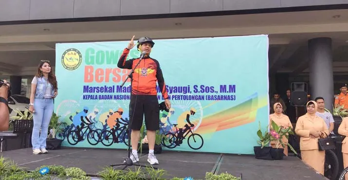 Basarnas Kendari Gelar Bersepeda Bersama Muspida di Sultra