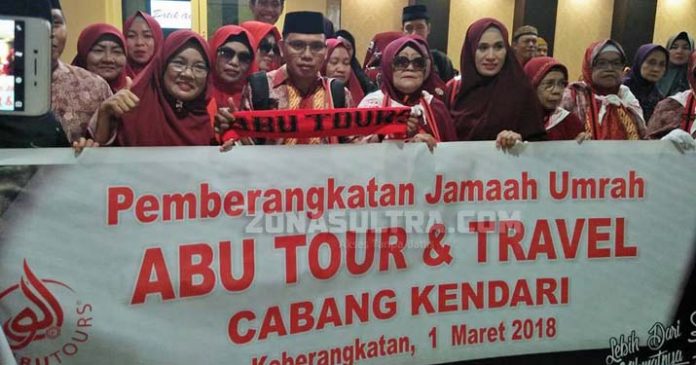 Sempat Tertunda, 50 Jamaah Umroh Abu Tours Kendari Diberangkatkan