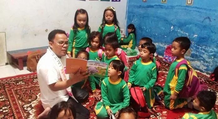 Gerak Literasi Pustaka Kabhanti Menyentuh Anak-Anak PAUD Melati Putri
