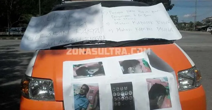 demo_polda Polda Sultra Didesak Percepat Penuntasan Kasus Pengeroyokan di Muna