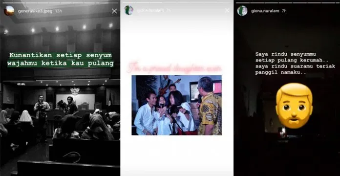 Sang Ayah Divonis 12 Tahun, Giona dan Eno Luapkan Kesedihan di Instagram