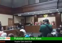 VIDEO : Putusan Vonis Nur Alam