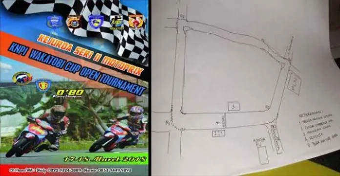 Kejurda Seri II Motoprix KNPI Wakatobi Cup Open Tournament Diserbu Pembalap Sultra