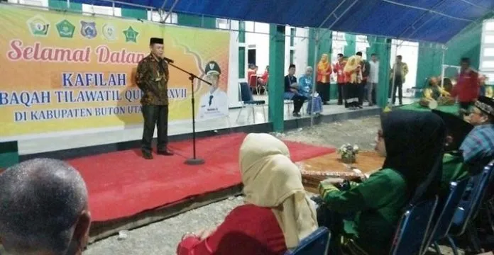 penerimaan_kafilah Kafilah MTQ XXVII se-Sultra Telah Tiba di Butur